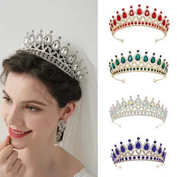 Винтажный хрустальный головной убор королевы принцессы и корона для участия в конкурсе красоты BallCrown Аксессуары для волос Свадебные аксессуары для волос