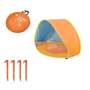 1 комплект Солнцезащитных Водяных Палаток С Защитой От Ультрафиолета Sunshelter Однослойная Палатка С Бассейном Детский Открытый Кемпинг Sunshade Beach (Оранжевый)