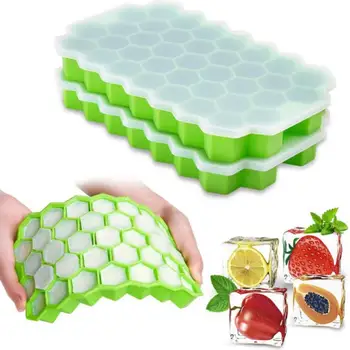 1 шт. лоток для формовки льда Силиконовый Creative Maker на 37 отверстий для коктейлей без Bpa для виски Honeycomb