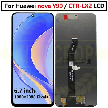 100% Оригинальная Новинка Для Huawei Nova Y90 LCD CTR-LX2 Рамка Экрана Дисплея + Сенсорная панель Дигитайзер Замена Запасных Частей Для Ремонта