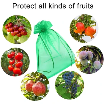 20ШТ. Сумка для защиты овощей и фруктов от вредителей, сетчатая сумка для защиты от птиц, сетчатая крышка для клубничного, виноградного сада