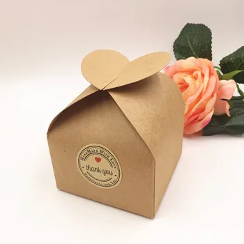 50 шт./лот, Крафт-украшение для свадебной вечеринки, коробки конфет с сердечками, подарочные коробки для свадебной вечеринки, подарочная коробка для конфет и печенья своими руками