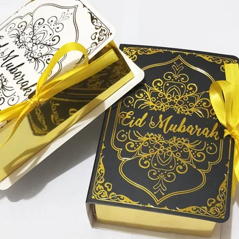 6шт Форма Книги Ид Мубарак Коробки Шоколадных Конфет Рамадан Декор Подарочная Упаковка Коробка 2023 Исламский Мусульманский Фестиваль Вечерние Принадлежности