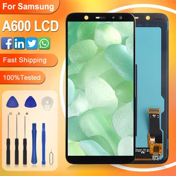Catteny OLED A6 2018 Дисплей для Samsung Galaxy A600 Lcd С сенсорной панелью Digitizer Glasss В сборе