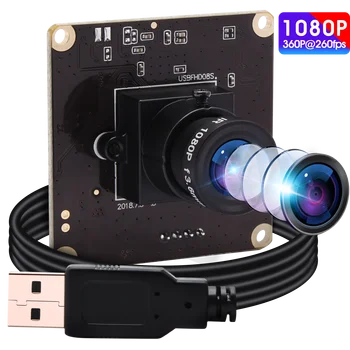 ELP 60 кадров в секунду/120 кадров в секунду/260 кадров в секунду USB Модуль Камеры CMOS OV4689 Full HD 2-Мегапиксельная Плата Мини-камеры Для Windows Android Linux MAC