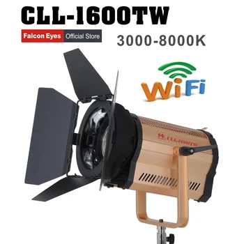 Falcon Eyes CLL-1600TW Fresnel Light 160 Вт WIFI Video Light Студийное Освещение Для Фотосъемки Светодиодный Светильник Для Съемок Кинорекламы