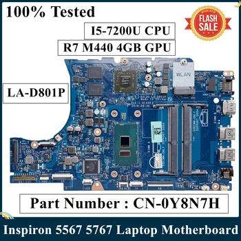 LSC Восстановленная для DELL Inspiron 5567 5767 Материнская плата ноутбука CN-0Y8N7H 0Y8N7H Y8N7H I5-7200U CPU R7 M440 4 ГБ GPU LA-D801P DDR4