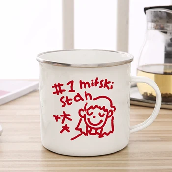 Mitsui Stan Эмалированная чашка любители кофейных чашек 11 унций забавная керамическая кофейная чашка с ручкой для какао-чашки чашка для чайного напитка
