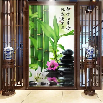 wellyu papel de parede Обои на заказ 3d фрески для гостиной serenity Zhiyuan бамбуковое крыльцо проход обои для рабочего стола домашний декор фреска