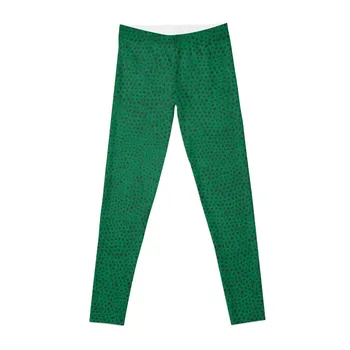 Yayoi Kusama Green Infinity Nets № 1 Леггинсы для спортзала, леггинсы с эффектом пуш-ап, женские леггинсы для спортзала, женская одежда для спортзала