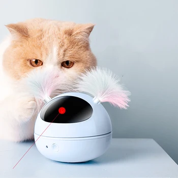 Автоматические игрушки для кошек Умная Интерактивная Дразнящая Лазерная игрушка для кошек Игрушка-палочка из кошачьего пера Аксессуары для кошек