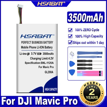Аккумулятор HSABAT 973760 3500 мАч для DJI Remote Controller Spark, Mavic Pro, Mavic Air Accumulator с 6-проводными Штекерными Батареями