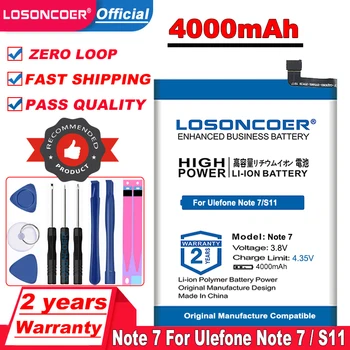 Аккумулятор LOSONCOER 4000mAh Note 7 Для Ulefone Note 7 S11 Battery