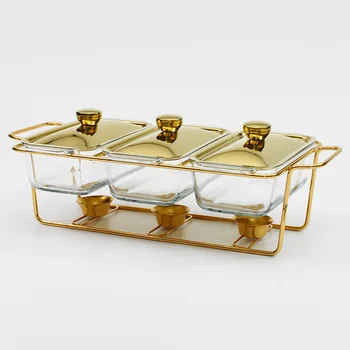 Блюдо для натирания в виде шведского стола для вечеринки, стеклянный набор для подогрева еды, квадратное блюдо для сервировки в виде шведского стола