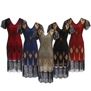 Вечернее платье для женщин, горячая распродажа, модный показ в стиле ретро с блестками, соблазнительное платье для выпускного вечера