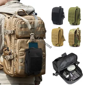 Военная тактическая поясная сумка для мужчин, инструменты для кемпинга, EDC, поясная сумка на молнии, кошелек, аксессуары Molle Hutning, чехол для мобильного телефона
