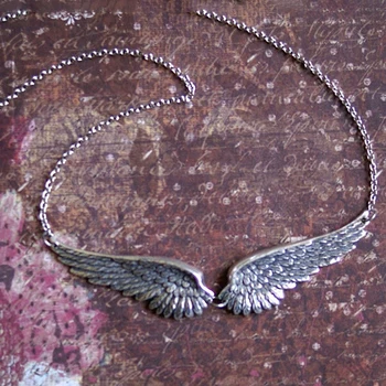 Готическое панковское ожерелье с крыльями Дьявола для женщин и мужчин, ожерелье с подвеской в виде сердца с крыльями Дракона, ожерелья для дружбы, семейные украшения