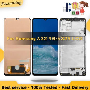 Дисплей для Samsung Galaxy A32 4G LCD SM-A325F SM-A325M Сенсорный ЖК-дисплей для A32 4G Замена ЖК-экрана 100% Тест