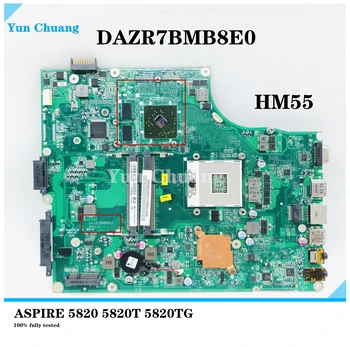 Для Acer ASPIRE 5820 5820T 5820TG материнская плата ноутбука MB.PTP06.001 MBPTP06001 DAZR7BMB8E0 HM55 DDR3 100% полностью протестирована