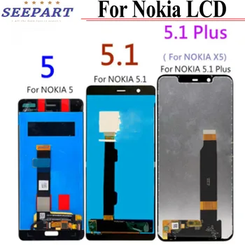Для Nokia 5.1 ЖК-дисплей с сенсорным экраном Digitizer TA 1024 1027 1044 1053 1008 1030 1109 Для Nokia 5 5.1 Plus LCD X5 Экран