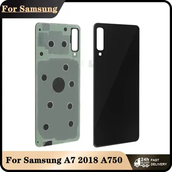 Для Samsung Galaxy A7 2018 A750 A750F SM-A750 Задняя крышка Батарейного Отсека Корпус задней двери + Клей Для SAMSUNG A750