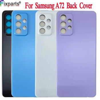 Для Samsung Galaxy A72 Задняя крышка Батарейного отсека Задняя Стеклянная крышка корпуса 6,7 