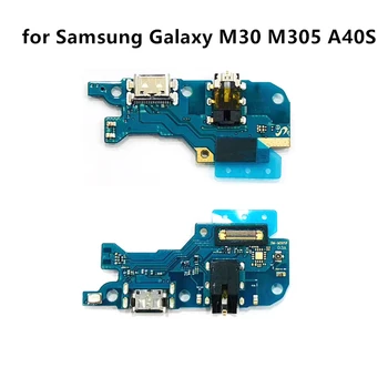 для Samsung Galaxy M30 M305 A40S USB порт зарядного устройства Разъем док-станции печатная плата Ленточный Гибкий кабель Замена компонентов порта зарядки