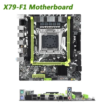 Материнская плата X79-F1 E5 V2 128 ГБ CPU с интерфейсом M.2 USB2.0 4 Слота DDR3 SATA2.0 Материнская плата для Xeon 2011 E5 V2