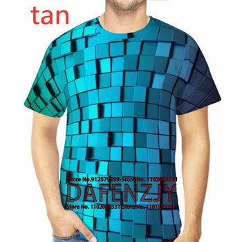Мужская футболка, летние топы в стиле ретро с 3D абстрактным принтом, короткий рукав, модные уличные футболки в стиле хип-хоп, мужская одежда