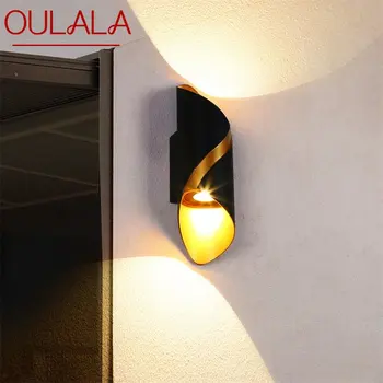 Наружный настенный светильник OULALA, светодиодный водонепроницаемый настенный светильник, современный внутренний дворик, креативный декор для сада, крыльца, балкона, внутреннего двора