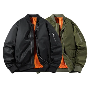 Новая военная куртка Мужская тонкая куртка-бомбер Весна-осень R Мужская верхняя одежда Ma-1 Aviator, куртки-бомберы и пальто для пилотов