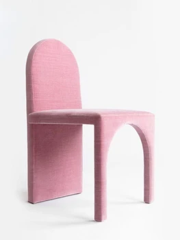 Обеденный стул для детской учебы, Индивидуальная креативная модель комнаты, мягкая сумка для обеденного стола и гримерного кресла из скандинавской ткани из массива дерева