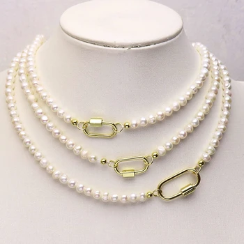 Ожерелье из жемчуга ручной работы из 5 нитей, женское ожерелье из натурального жемчуга, расшитое бисером, модная ювелирная цепочка