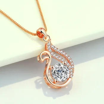 Ожерелье из стерлингового серебра S925 для женщин Летняя Изящная и модная цепочка-коробочка Красочный серебряный кулон Интернет-знаменитости Fas