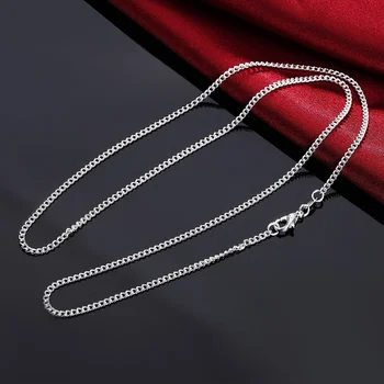 Ожерелье с боковой цепочкой из серебра 925 пробы, персонализированные украшения для женщин и девочек