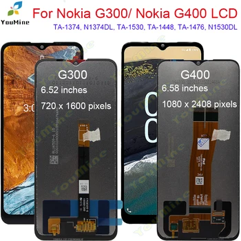 Оригинал для Nokia G300 LCD TA-1374 Дисплей Сенсорная панель Экран Дигитайзер В сборе Для Nokia G400 LCD TA-1530, TA-1448, TA-1476