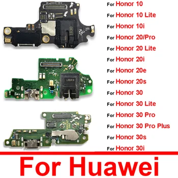 Оригинальная Плата Разъема USB-Зарядного Устройства Для Huawei Honor 10 20 30 Pro Plus Lite 20i 20e 20S 30i 30S USB-Порт Для Зарядки Usb-порта