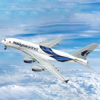 Отлит под давлением в масштабе 1/400 Malaysia Airlines Airbus A380 Имитация сплава Модель пассажирского самолета Сувенирное Украшение Игрушки