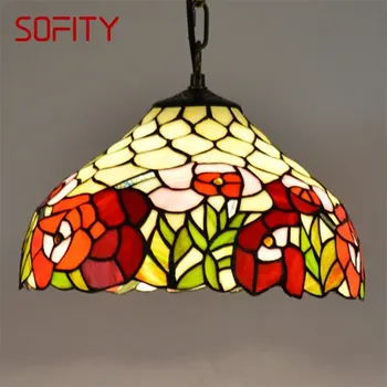 Подвесной светильник SOFITY Tiffany, современные светодиодные красочные светильники, декоративные для домашней столовой
