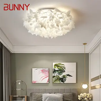 Потолочный светильник BUNNY Nordic с регулировкой яркости, современные светодиодные креативные романтические декоративные светильники для столовой спальни