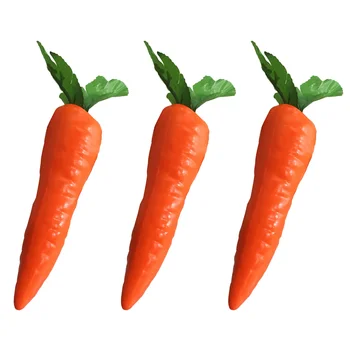 Развивающие игрушки из 3 предметов, Пасхальные украшения из моркови, модель поддельной моркови, украшение для Пасхальной вечеринки, поддельные овощи