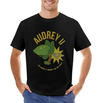 Ретро-реклама Audrey II- футболка Little Shop, мужская одежда, футболка оверсайз, мужская хлопчатобумажная футболка.