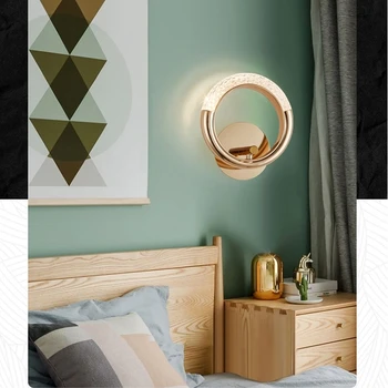 Роскошная Скандинавская мода, Простой Креативный Фон для дивана в гостиной, Индивидуальность, Настенный светильник, Коридор, Прикроватное кольцо в отеле