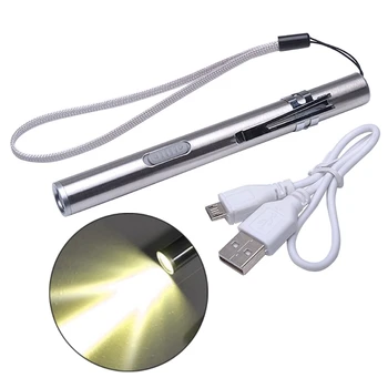 Светодиодный мини-фонарик Moon Light с USB-портом для зарядки Портативный фонарик дальнего действия из нержавеющей стали