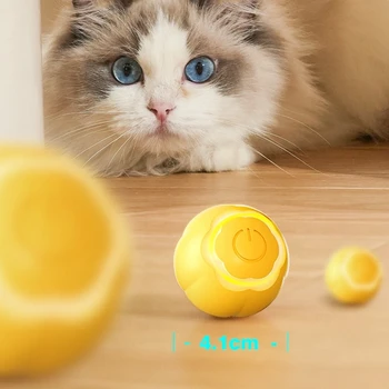 Умные игрушки для кошек, перезаряжаемые через USB Автоматические катящиеся шарики, электрическая самодвижущаяся интерактивная игрушка для домашних животных для игры с котенком и собакой в помещении